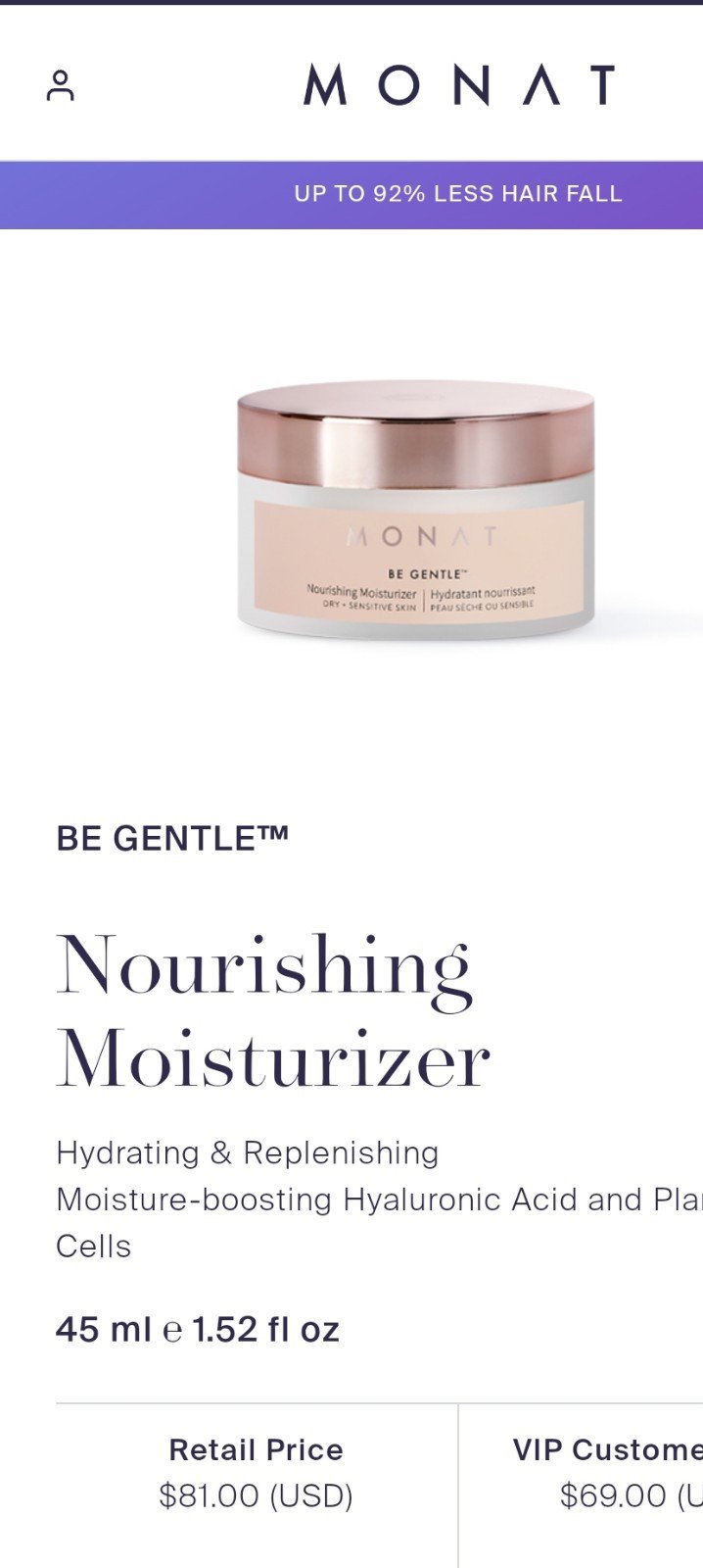 Monat be gentle moisturizer