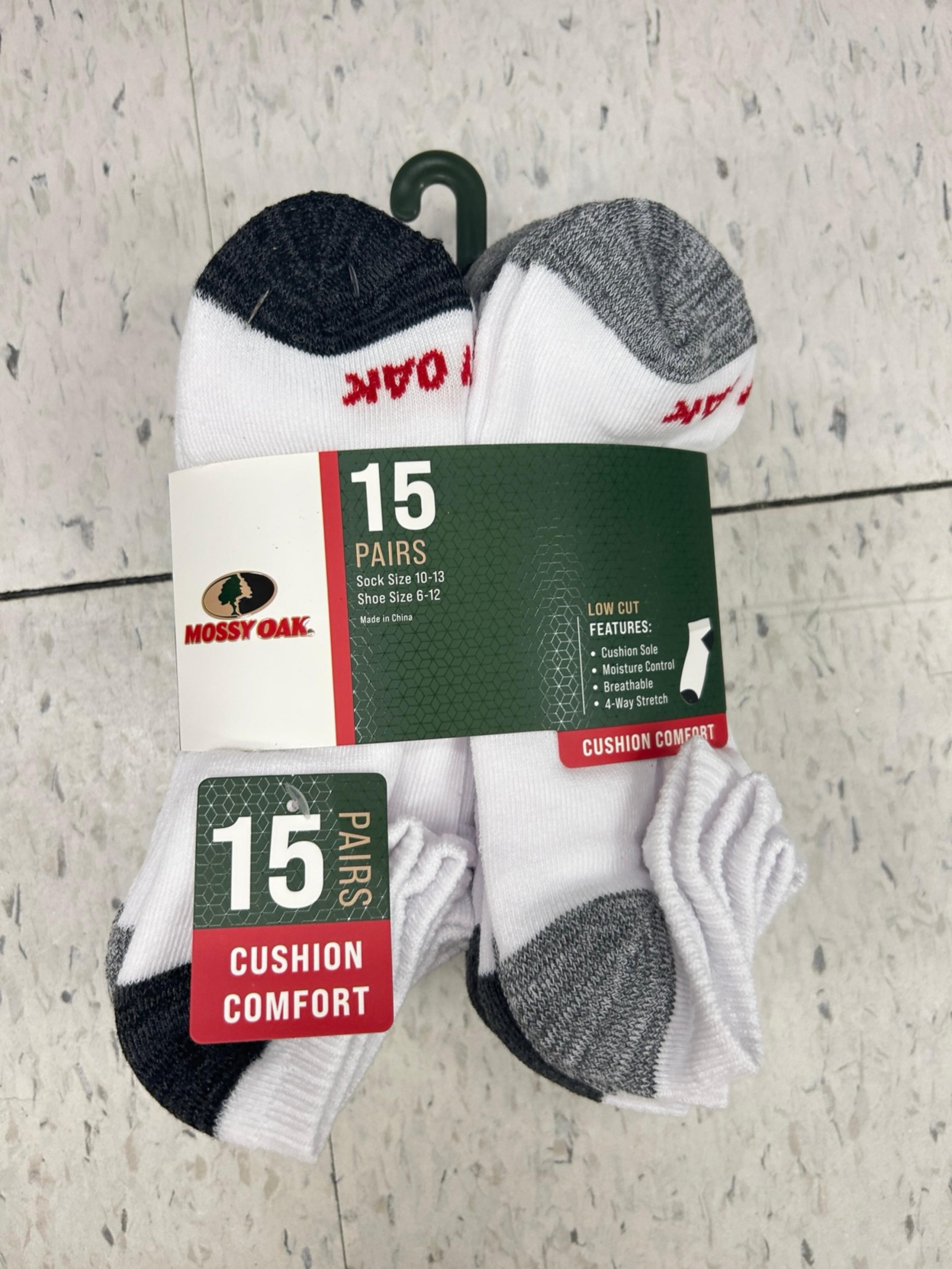 NWT Mossy Oak Men's cushion Low Cut Socks 15 pairs