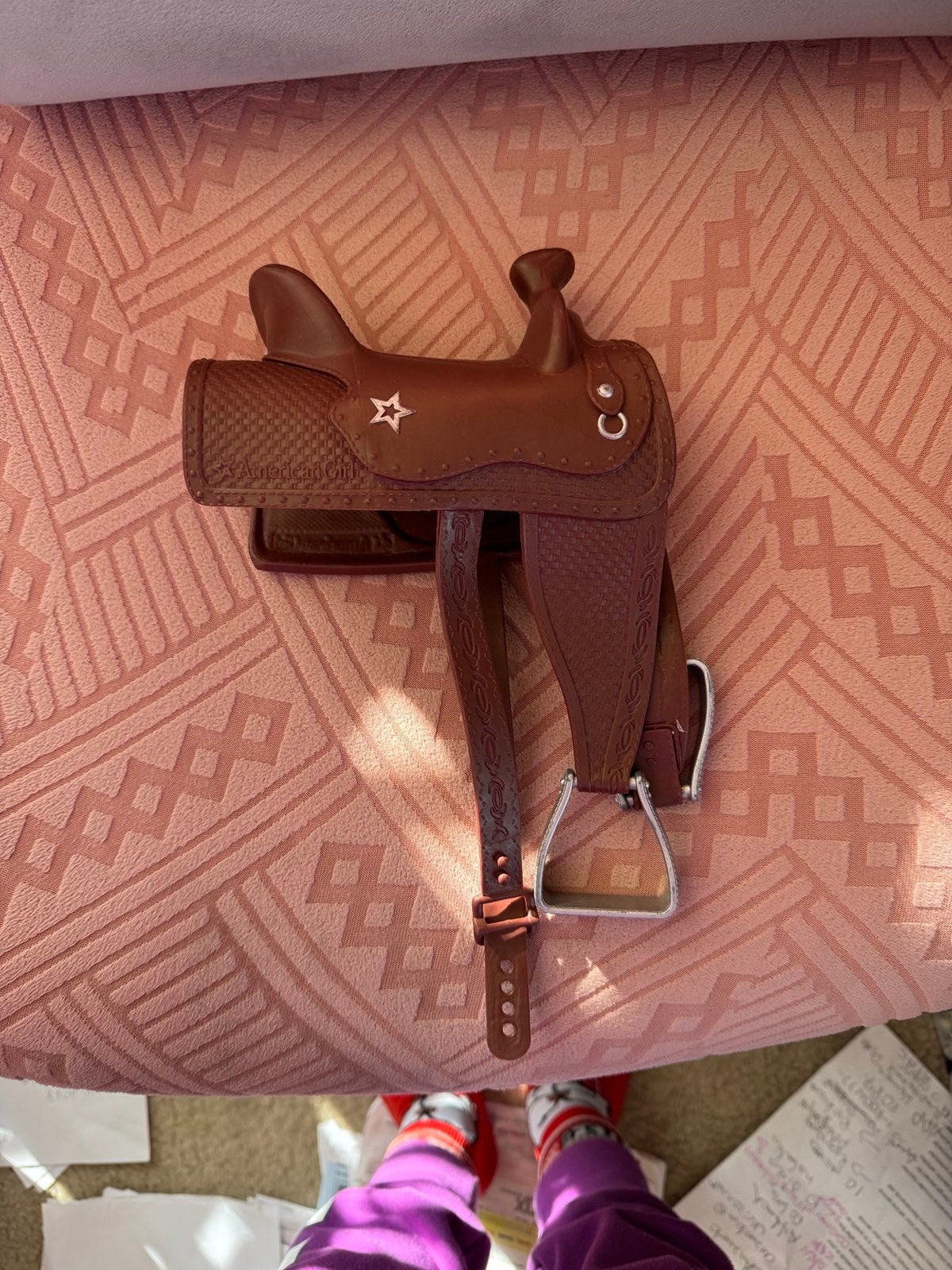 American Girl horse saddle for 18” doll