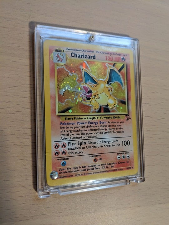 [Mint] Holographic Charizard with Swirl Flame #4 | 1999 holo 4/130 2nd Edition