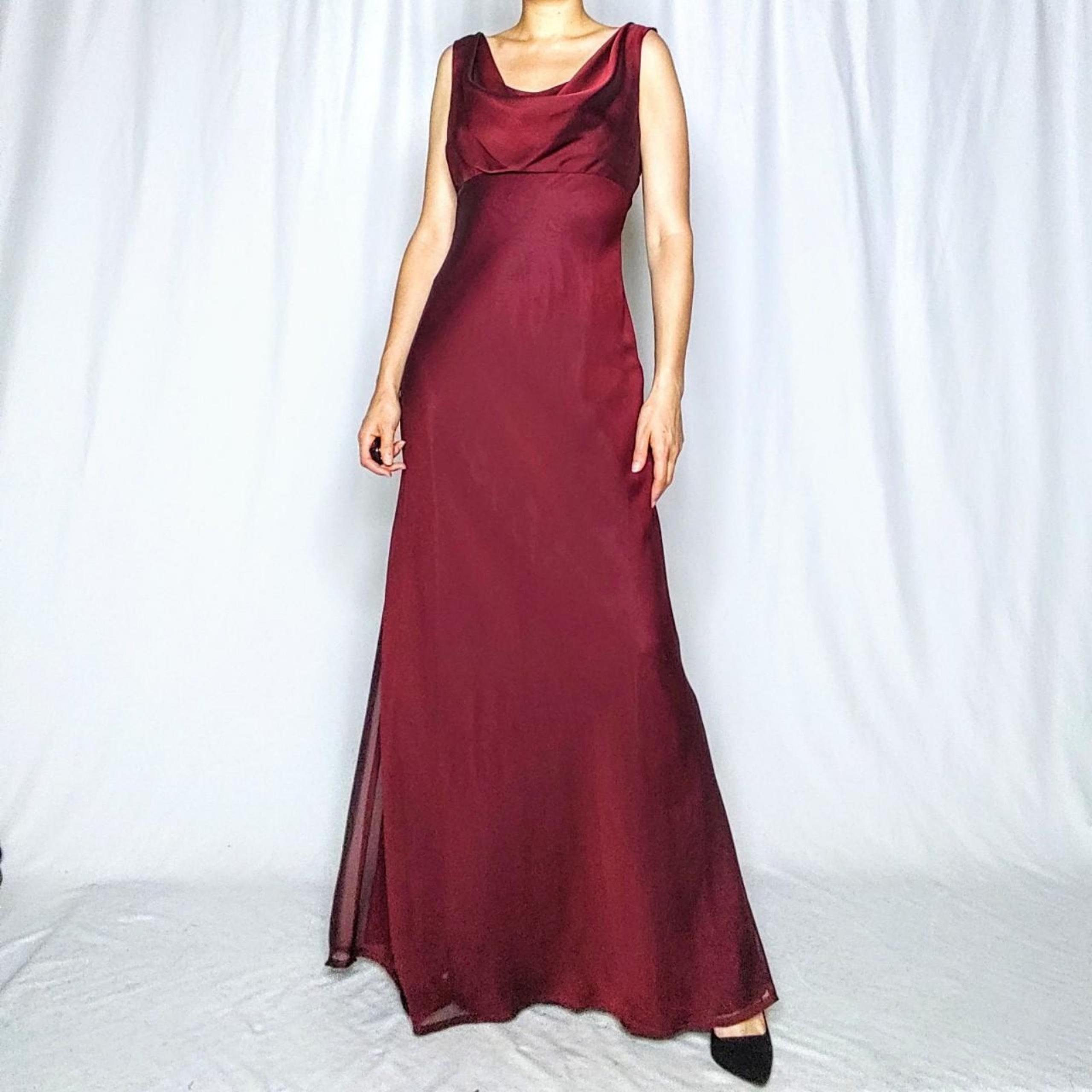 90s vintage cowl neck gown
