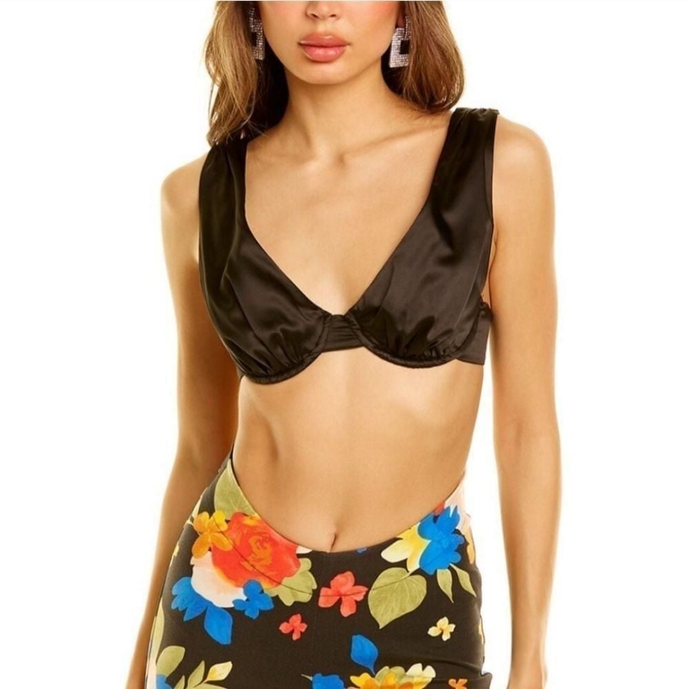 Danielle Bernstein Underwire V-neck Bralette Top Sz M