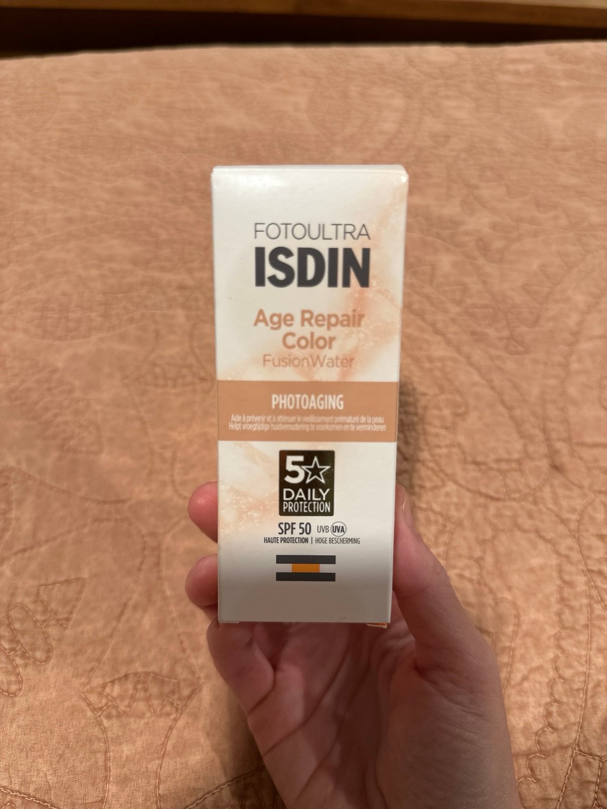 Isdin Age Repair FusionWater tinted spf50 sunscreen