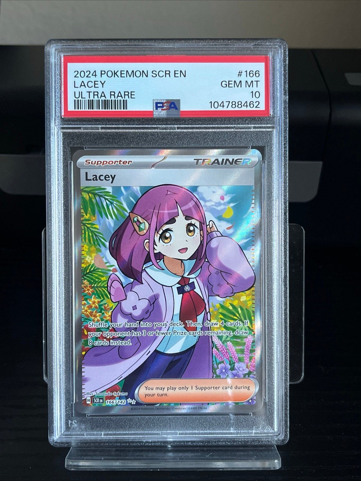 PSA 10 Lacey 166/142 - 2024 Pokemon SCR EN-Stellar Crown - Ultra Rare