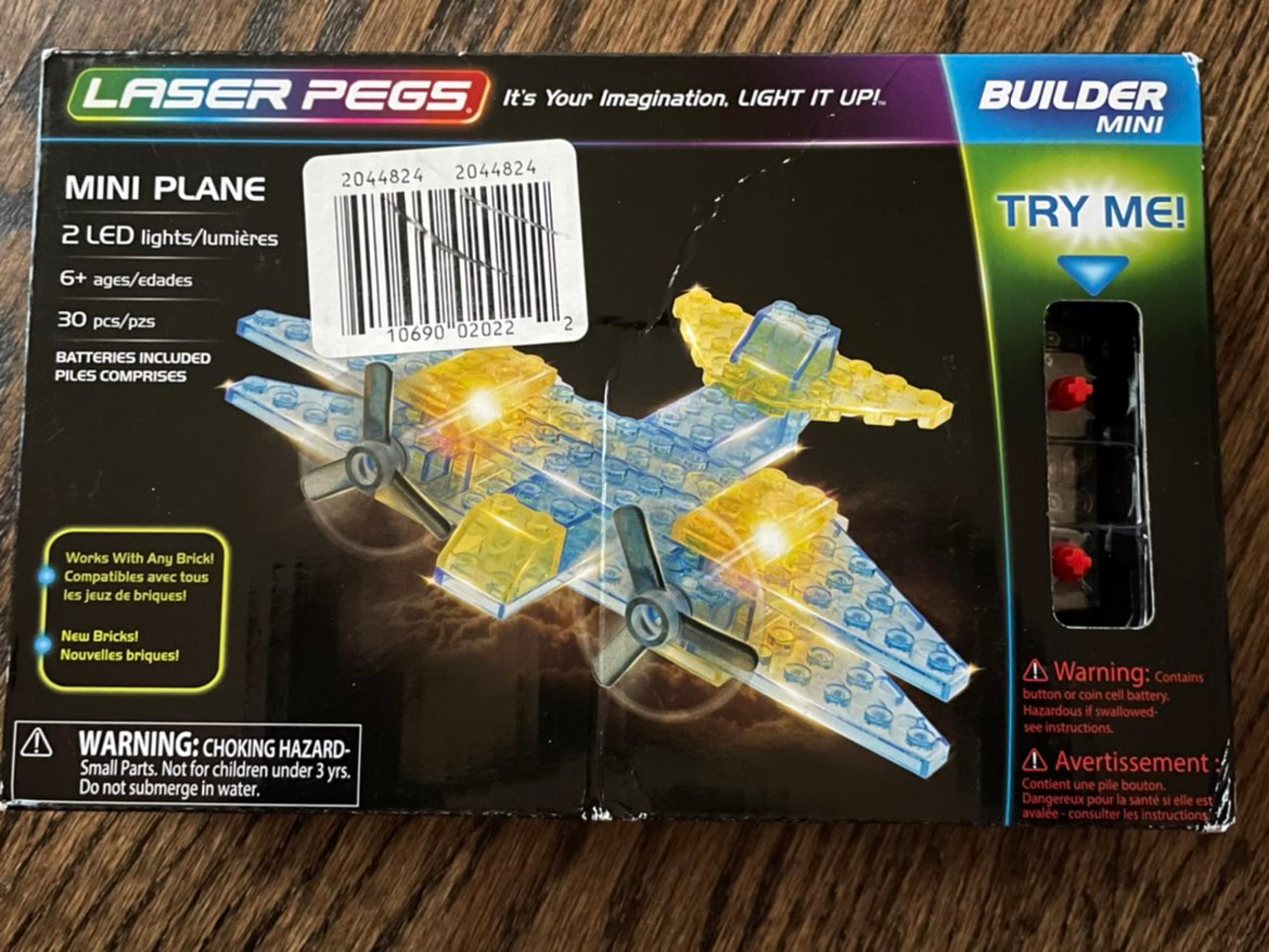 Laser Pegs 3 in 1 Light Up Plane * Brand New
