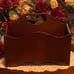 Vintage Bombay Co Wooden Organizer Caddy; Mahogany W/Handle & Divided Sections