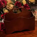 Vintage Bombay Co Wooden Organizer Caddy; Mahogany W/Handle & Divided Sections