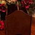 Vintage Bombay Co Wooden Organizer Caddy; Mahogany W/Handle & Divided Sections