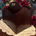 Vintage Bombay Co Wooden Organizer Caddy; Mahogany W/Handle & Divided Sections