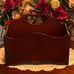 Vintage Bombay Co Wooden Organizer Caddy; Mahogany W/Handle & Divided Sections