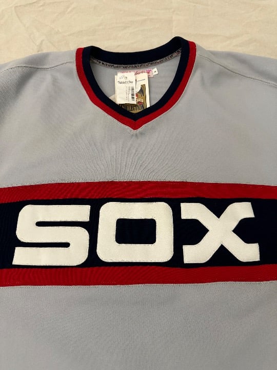 Mitchell & Ness Carlton Fisk 1985 Mesh BP Chicago White Sox Jersey - 5XL
