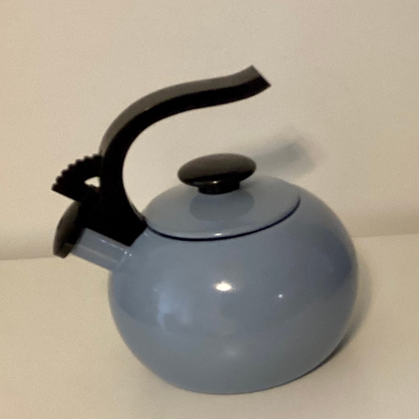 Vintage Copco Sam Lebowitz Tea Kettle Blue Enamel 2Qt