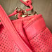 Cole haan pink perforated leather satchel