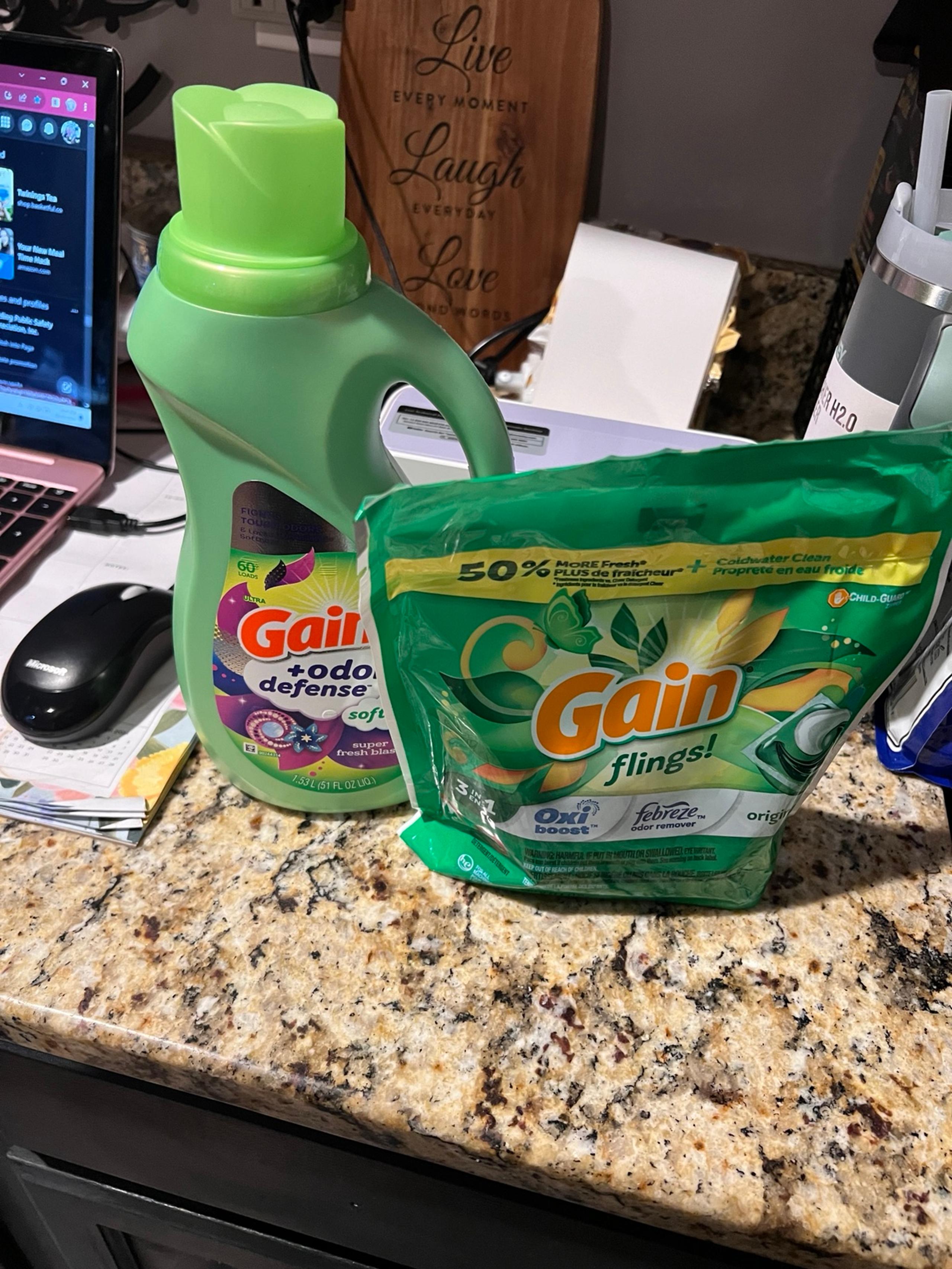 Gain Detergent + Fabric Softener