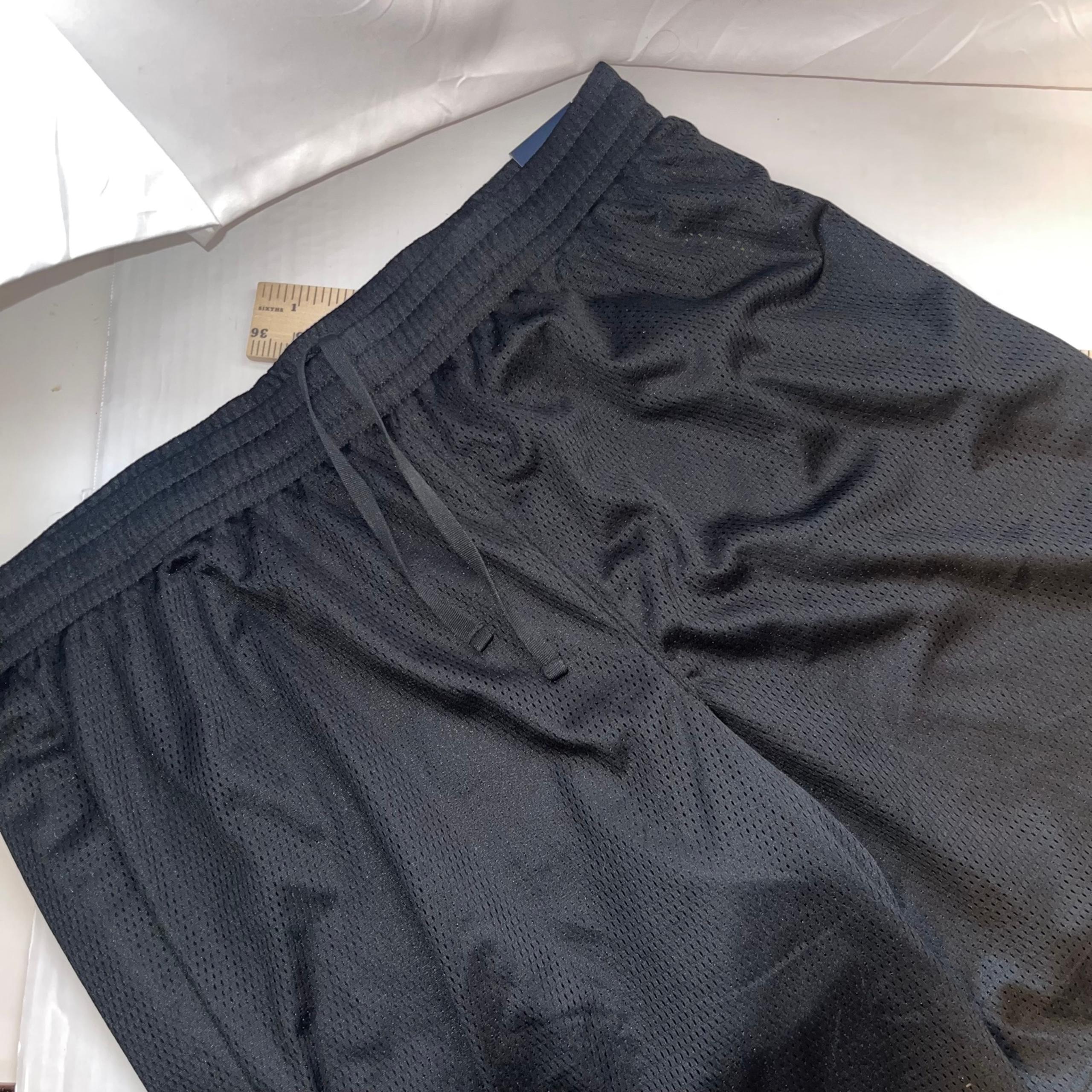 DSG Men's Black 2XL Pocketless Mesh Shorts Athletic Fit 10” Inseam