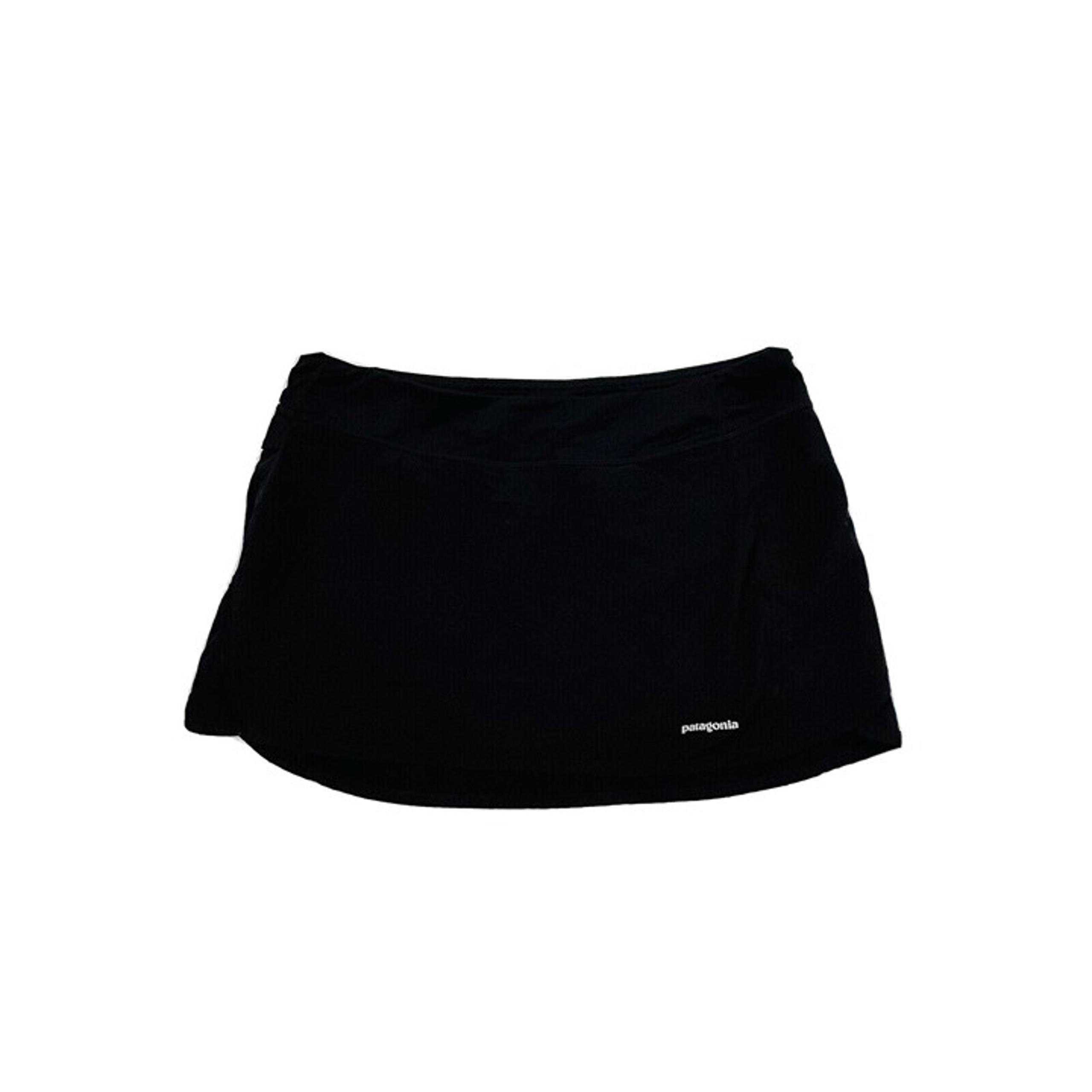 Patagonia Womens Medium Spell Out Athletic Skort Skirt Shorts Black