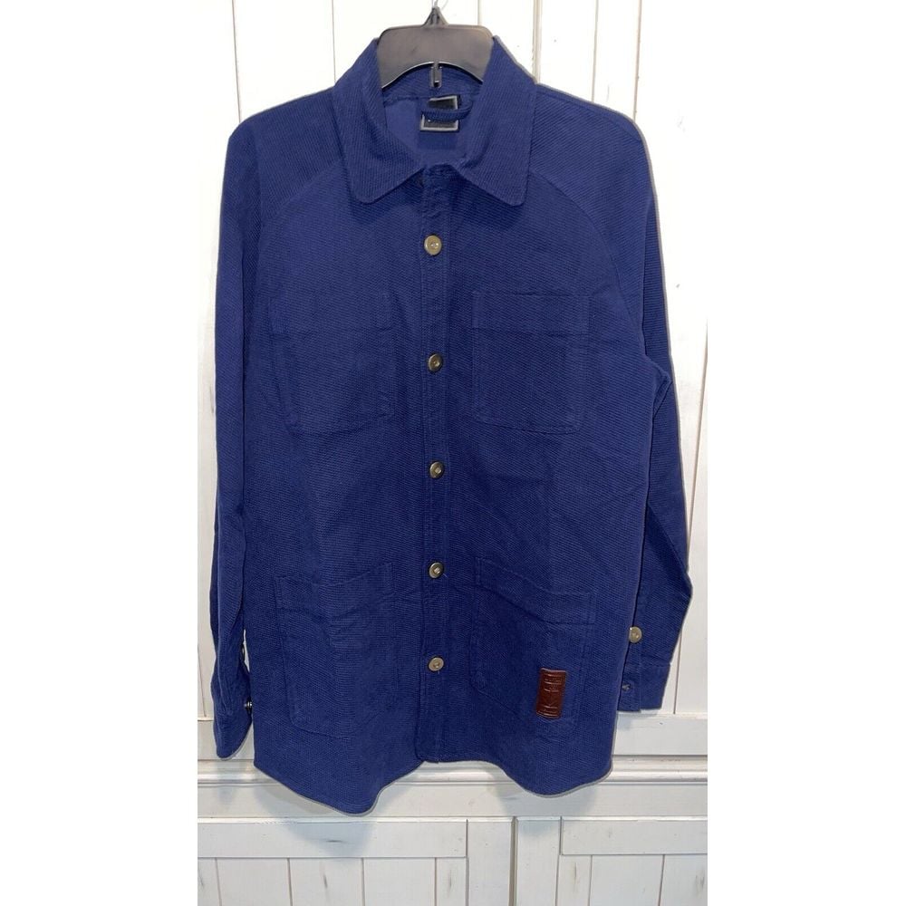 Lakor Daenmark. Blue Button Down/Up Gold Buttons From Denmark