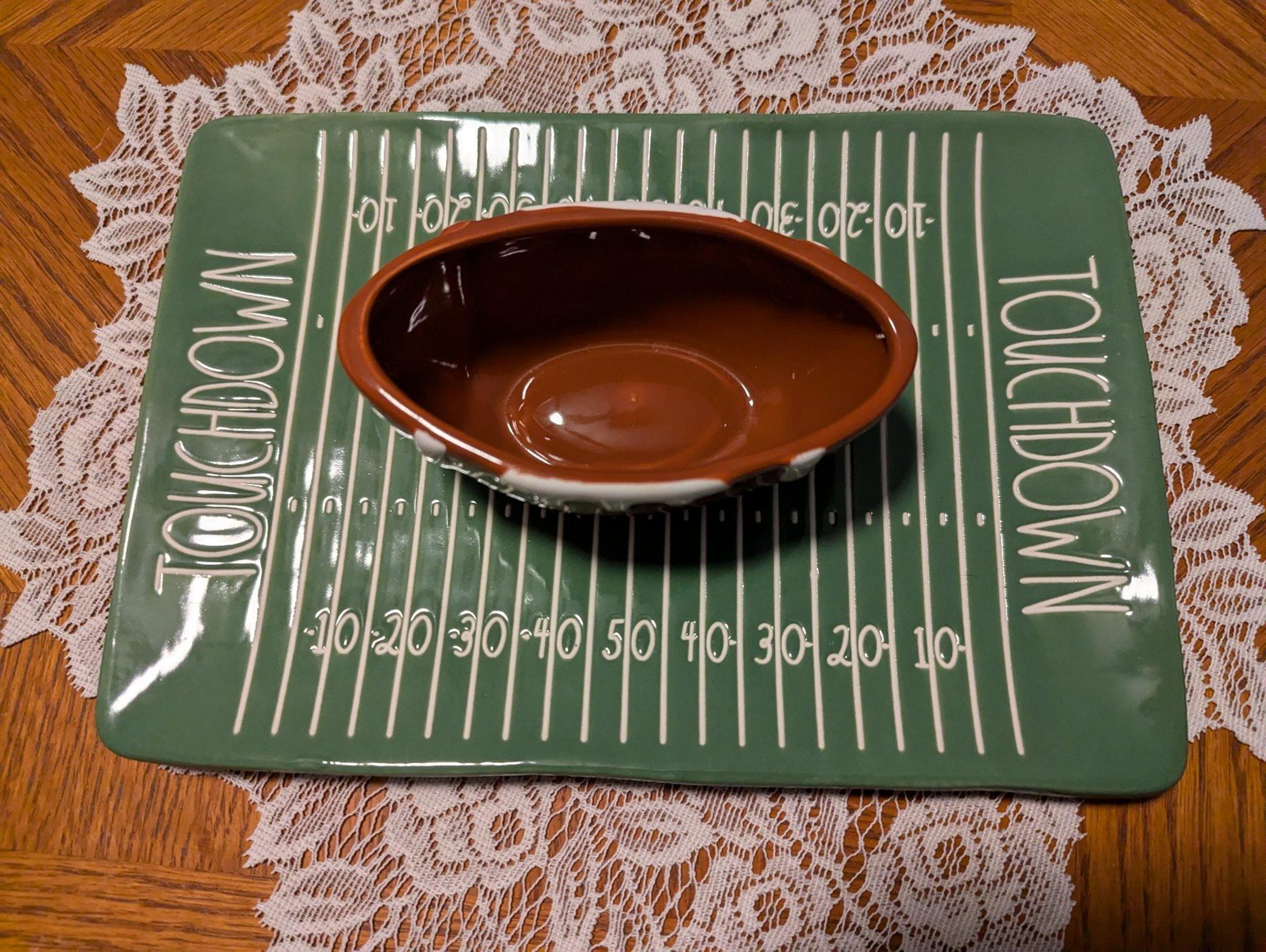 Rae Dunn football  platter