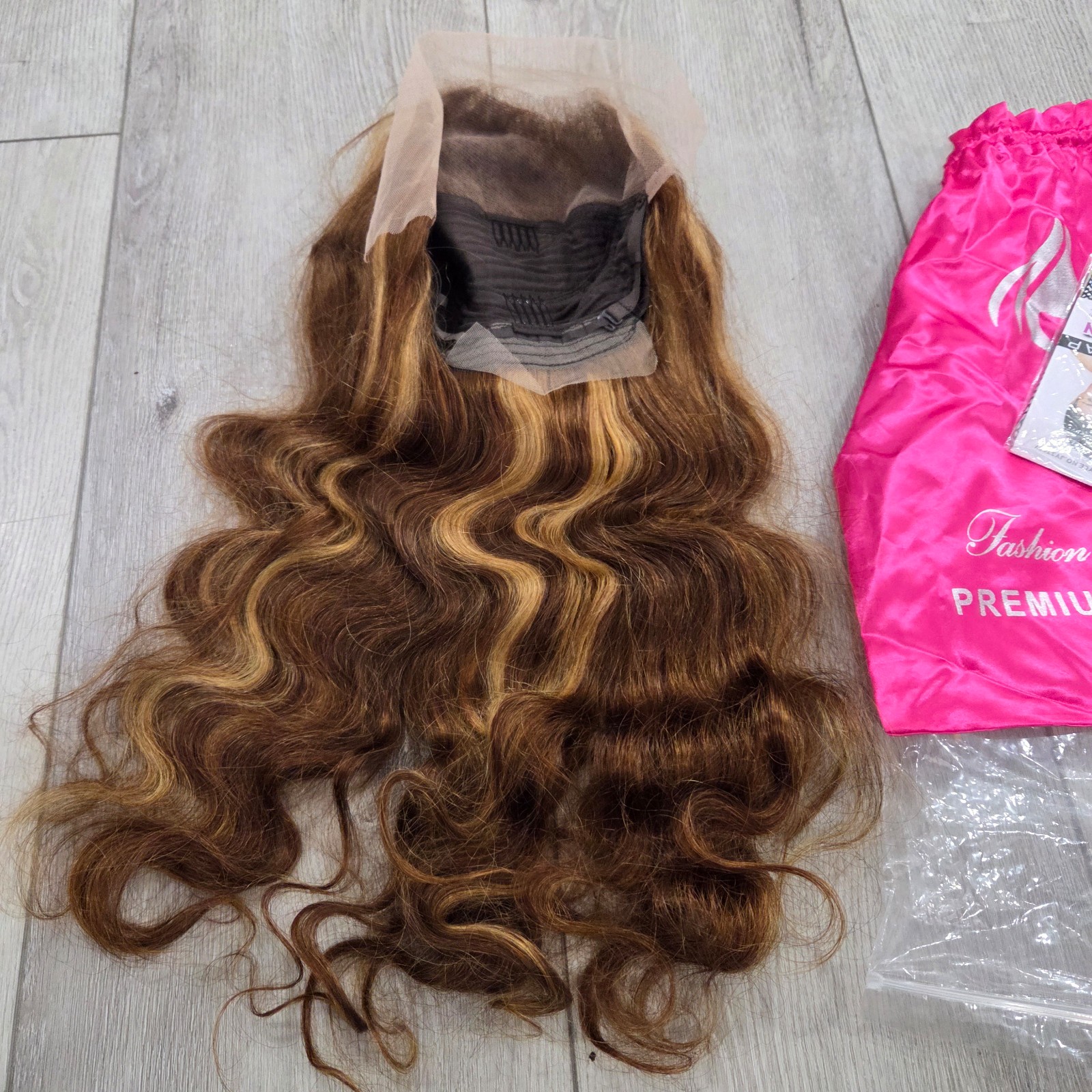 Premium Brown Wavy Huma Hair Wig