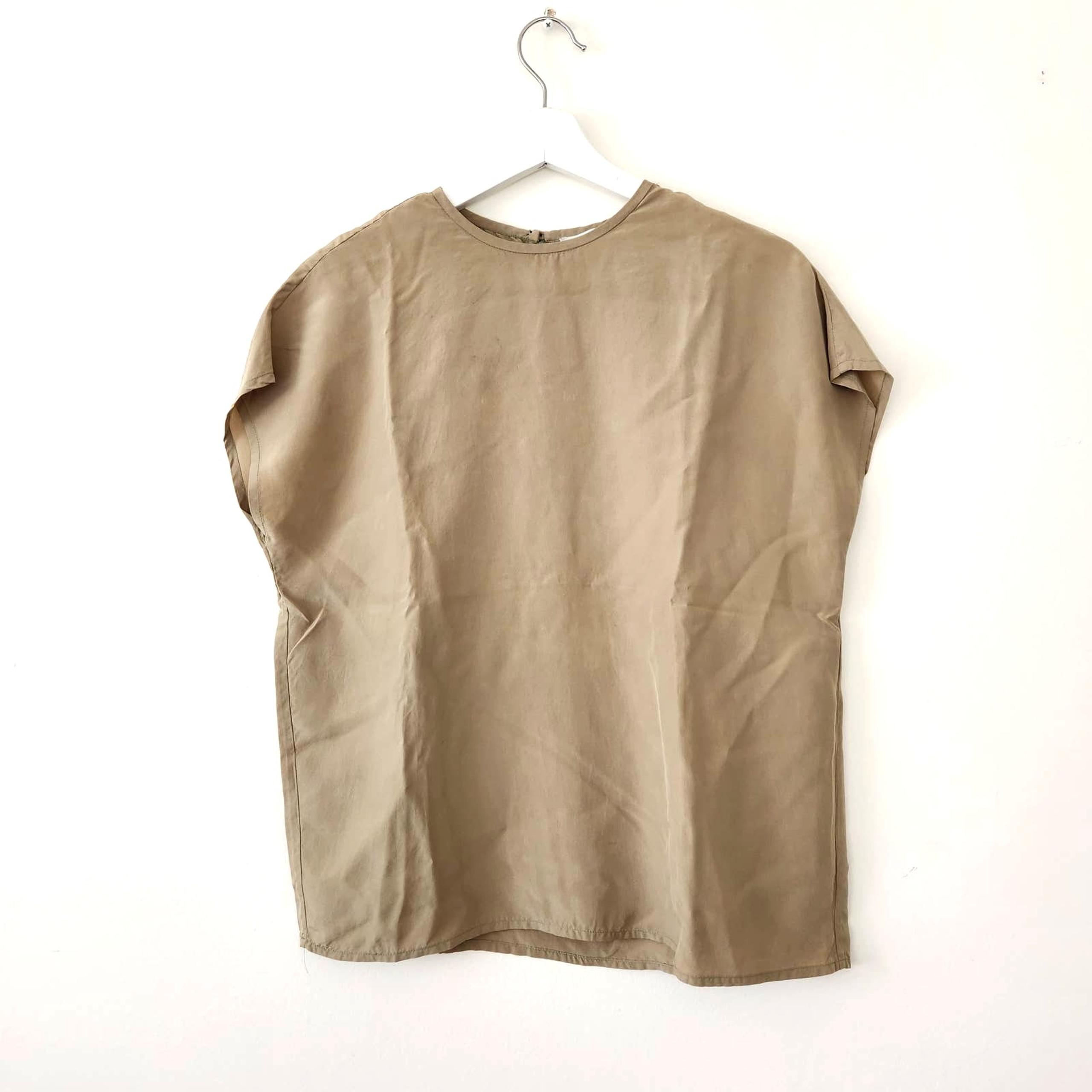 Saks Fifth Avenue Beige Silk Blouse 4