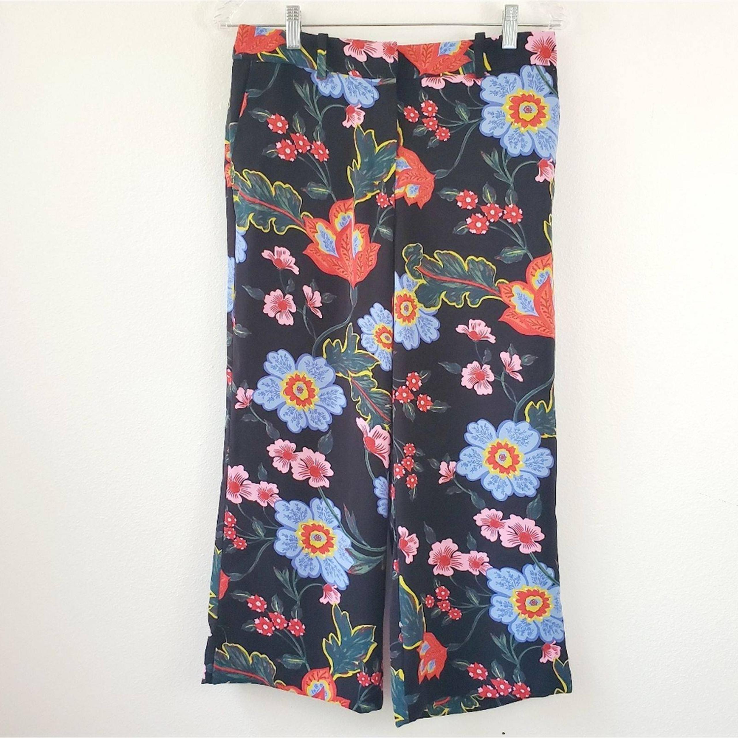 Ann Taylor Factory Black Floral Slacks