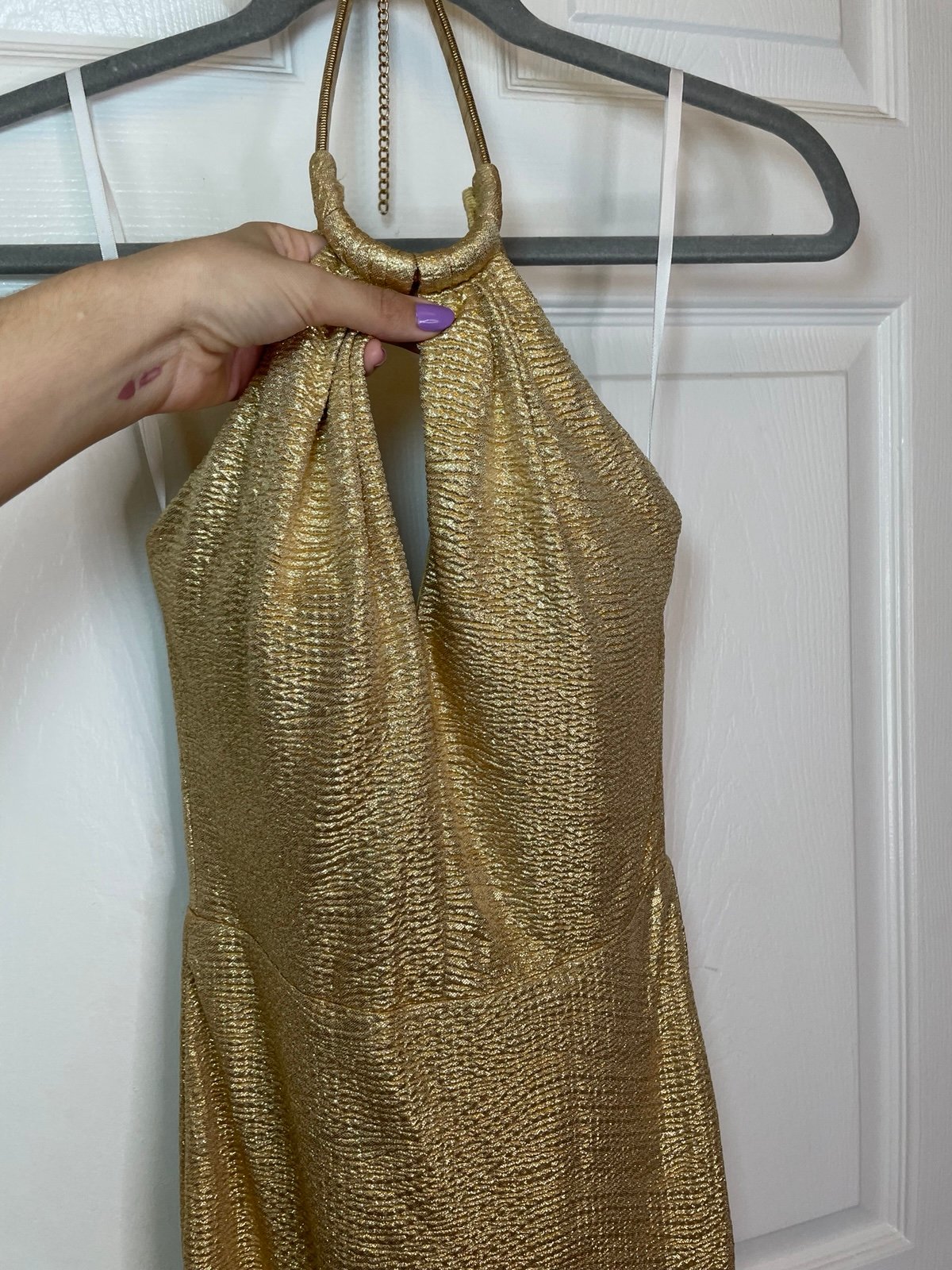 Gold Keyhole Dress