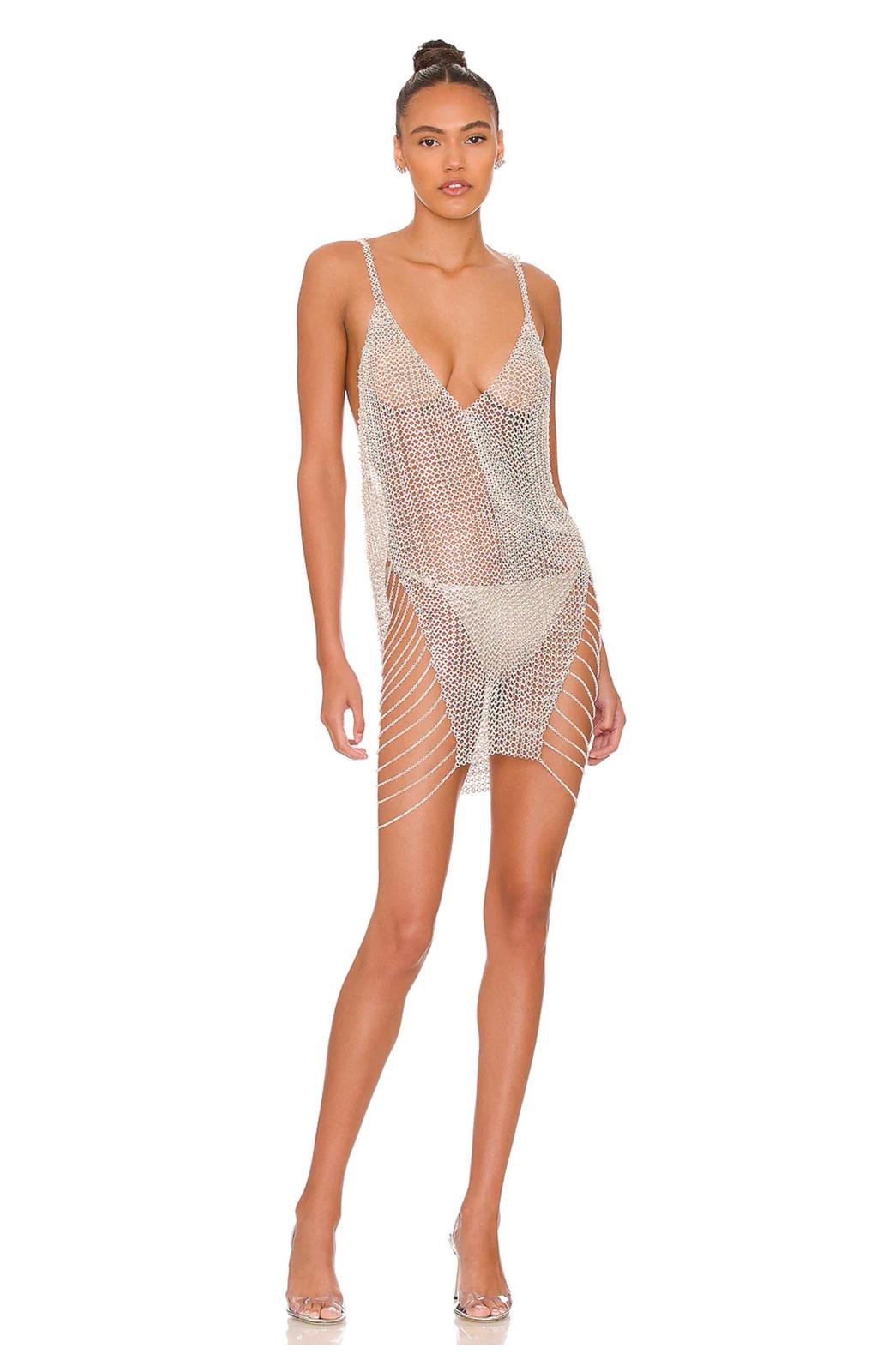 H:ours Ruby Mini Dress in Silver