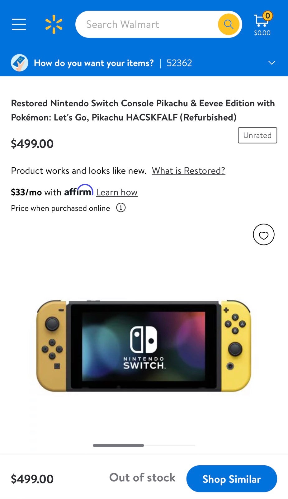 Nintendo Switch Pikachu and Eevee Edition