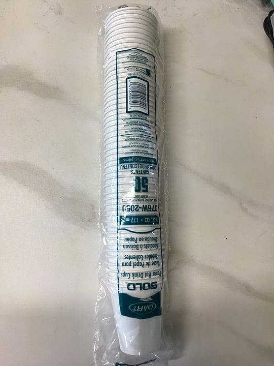 Solo 376W-2050 6 oz White SSP Paper Hot Cup (Case of 1000)