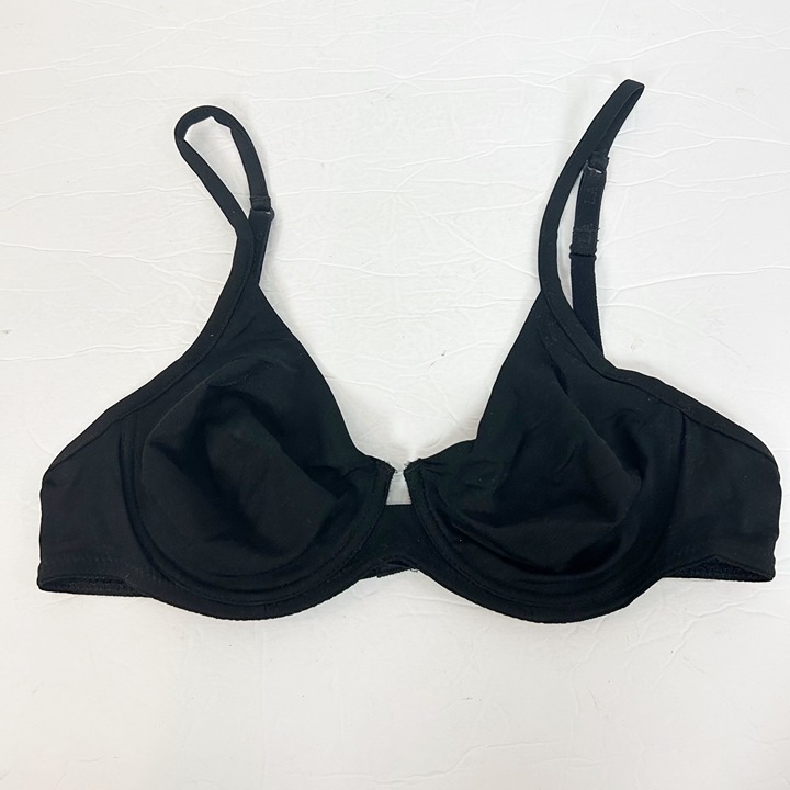 Vintage La Perla Black Knit Bra Size 34C Underwire Thin Women's