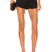 Superdown Melanie Split Front Skort in Black