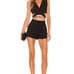Superdown Melanie Split Front Skort in Black