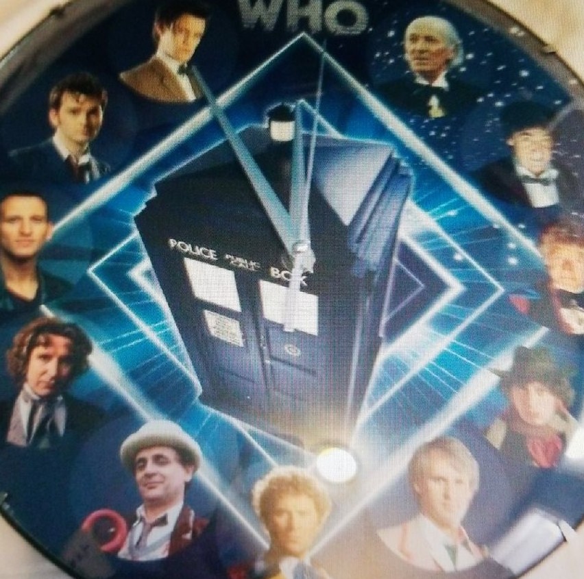 Doctor Who Glass Round Wall Clock