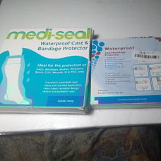 2 Waterproof Cast Covers Reusable Adult Half Arm + Long. Medi-Seal. Rashes Burns