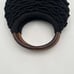 Sigrid Olson Black Macrame Tote Bag with Bamboo Handles | Handmade