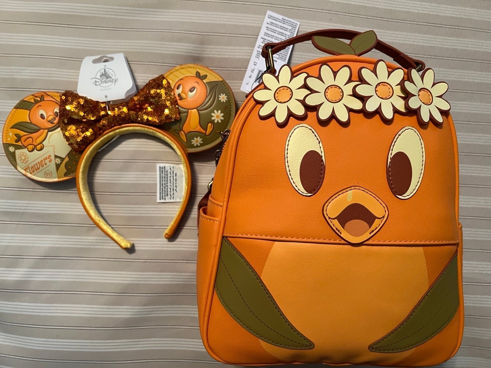 Official Disney Parks 2023 Orange Bird Loungefly mini backpack and Ears