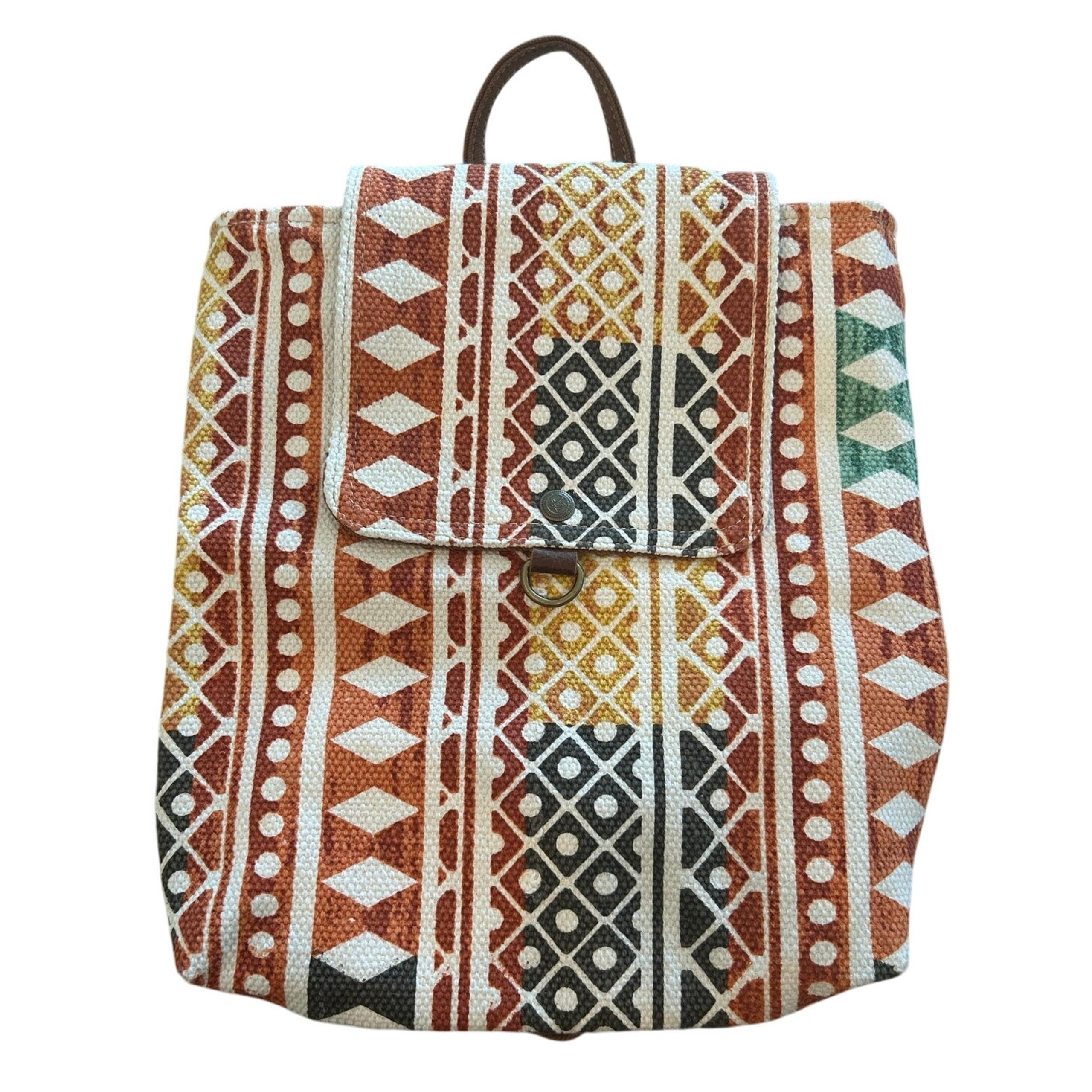 Myra Bag Chenoa Falls Upcycled Canvas Backpack NWOT