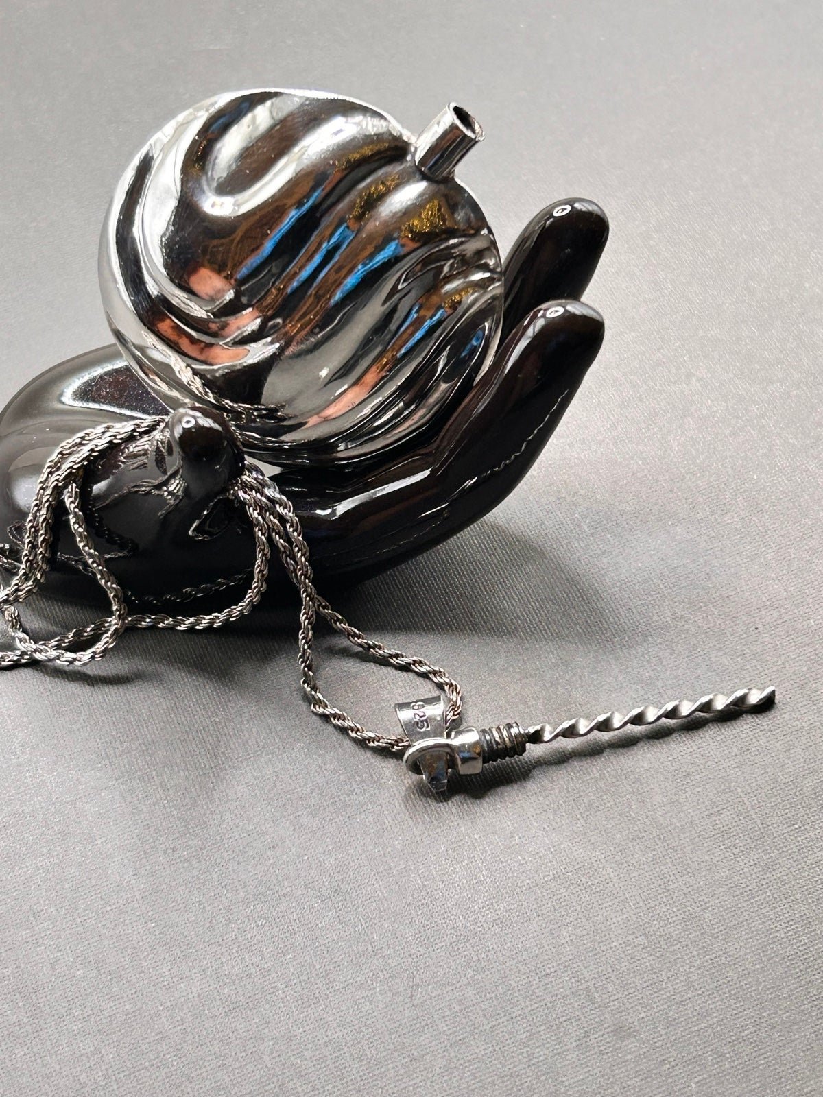 Vintage sterling perfume necklace