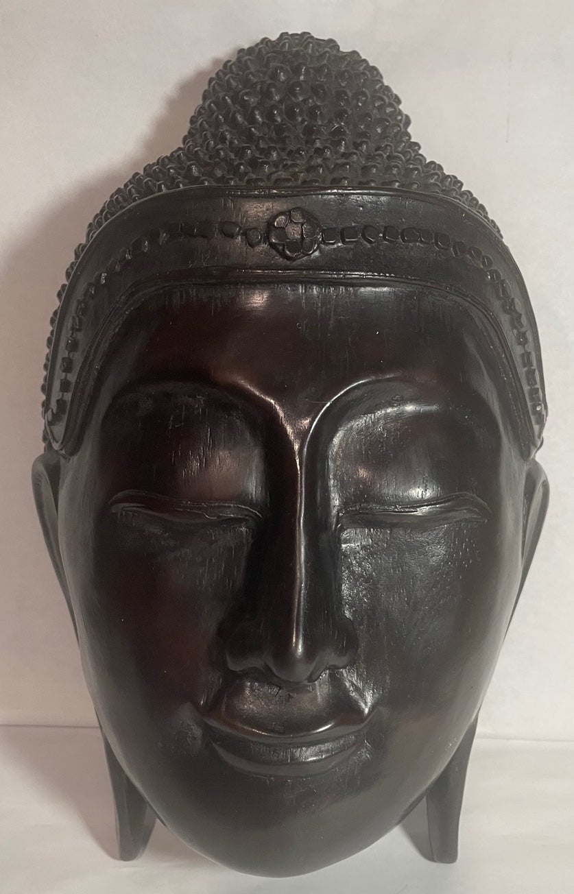 Buddha Face Wall Plaque / Mask Buddha Face - 8 Tall x 7 Long