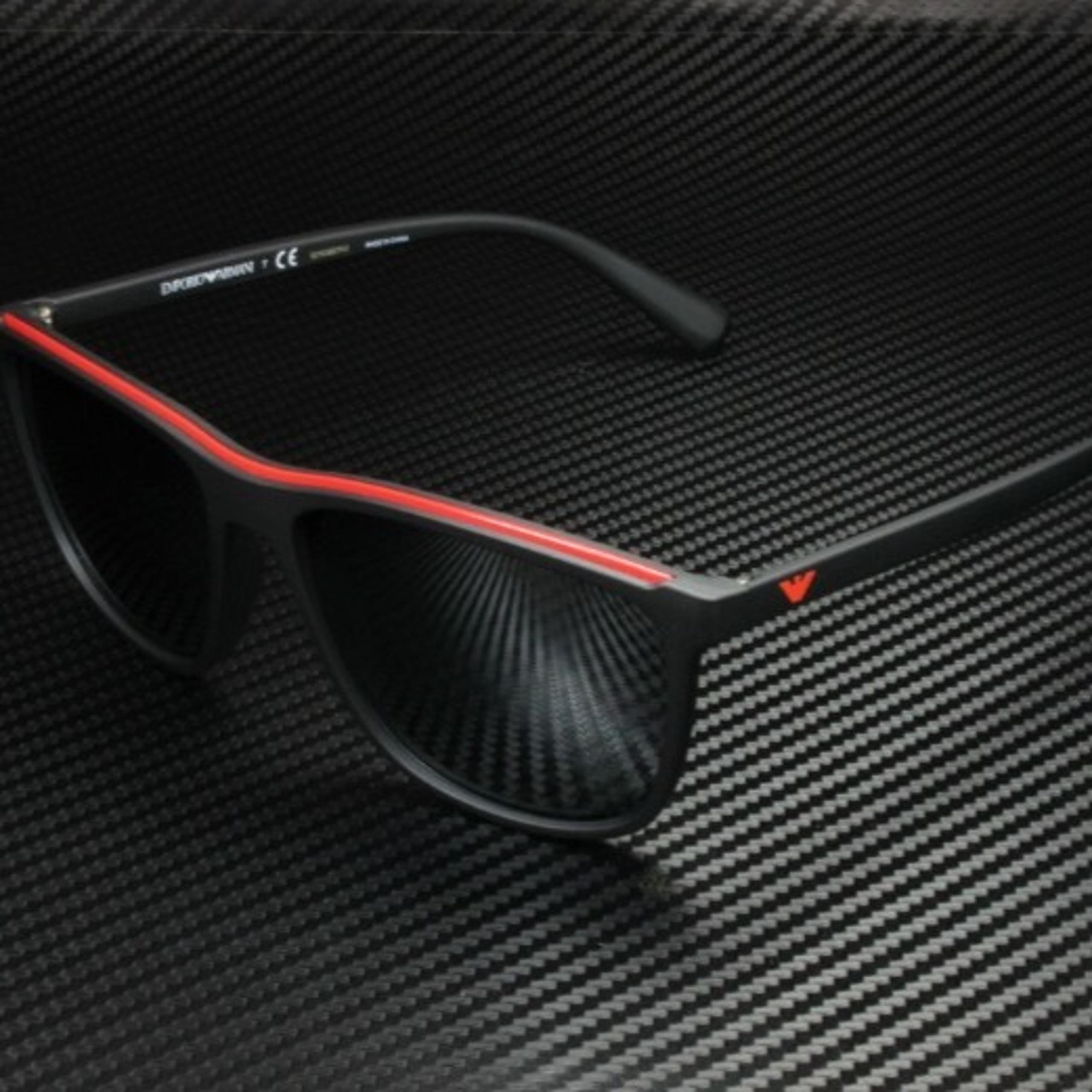 Emporio Armani Men's Matte Black and Grey 57mm Sunglasses!