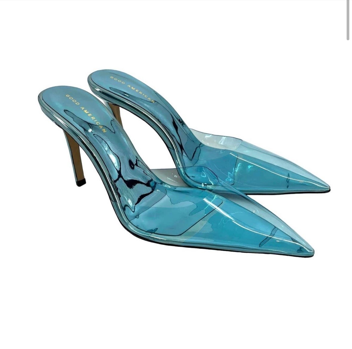 Good American Cinderella Pumps TPU Blue size 7.5