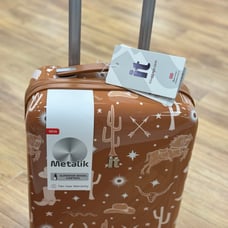 Metalik brown western luggage cowgirl print boots tiktok viral 18”