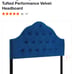 Velvet headboard