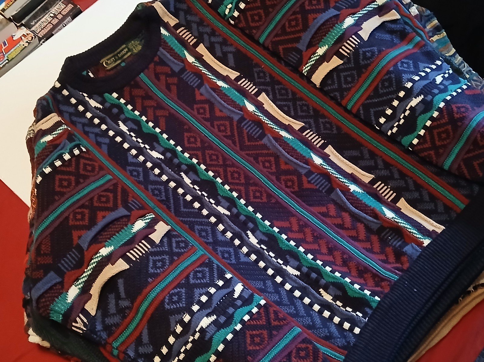 Vintage 90's Croft & Barrow Coogi Style HipHop Crewneck - Adult Men's Size MEDI
