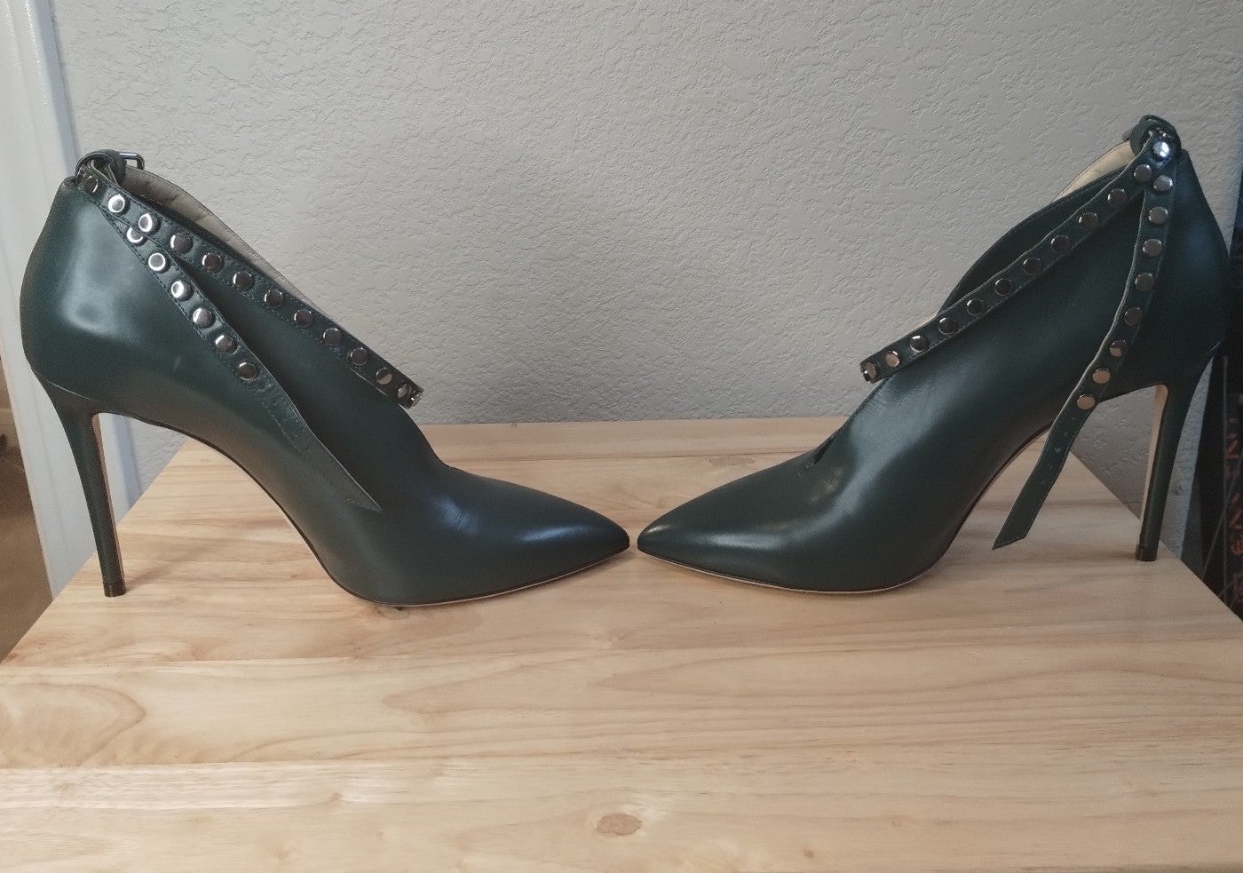 Jimmy Choo London high heel studded ankle strap