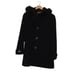 Sachi Collection Womens Wool Cashmere Coat Size Medium Fox Fur Trim Hood Old Mon