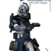 Blue dc-17 blaster pistols set of 2