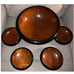 Vintage 5-Piece Wooden Serving Bowl Set