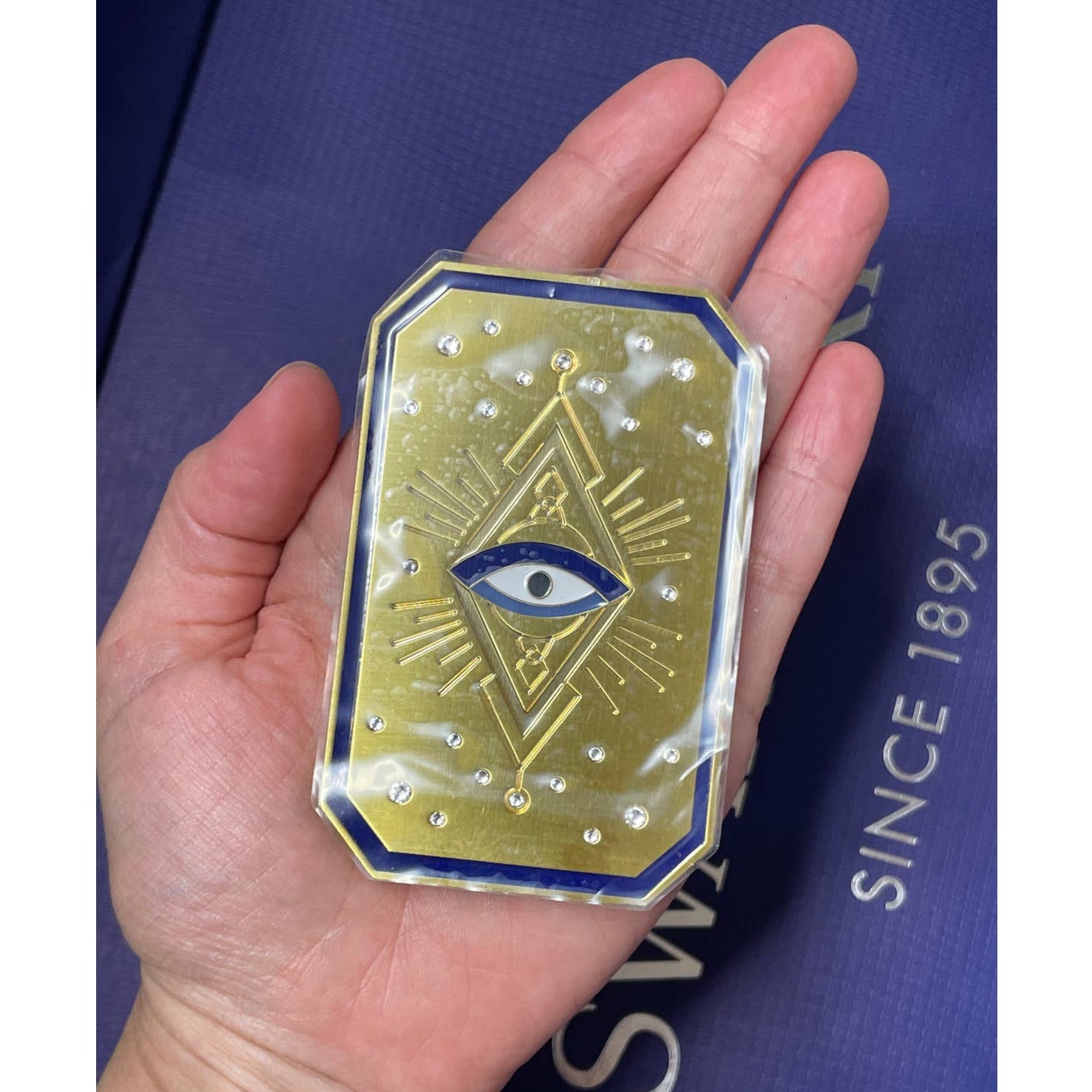 Swarovski Tarot Card Pocket Mirror - detail