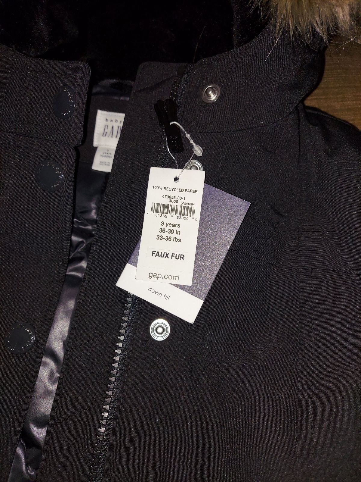 GAP Toddler Coat - Size 3 Unisex